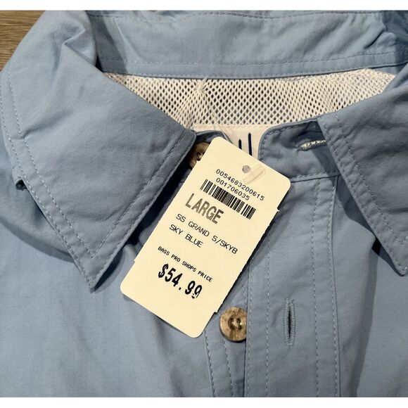 Mens Guy Harvey AFTCO Bluewater Vented Fishing Shirt size Large Blue - Picture 6 of 8